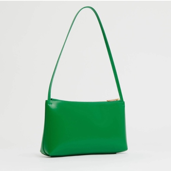 NWT Mansur Gavriel Gaia Shoulder Bag Leaf Green - Picture 2 of 7